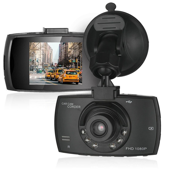 Inregistrator video, PZ, G30, 2, 7 inci, Full HD 1080p, unghi de vizualizare 170°, USB, meniu polonez, setul include: camera