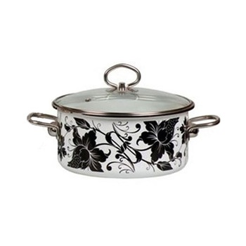 Oala emailata ruseasca TANGO 5,5 L 24cm capac sticla MN0129108 Oala emailata ruseasca TANGO 5,5 L 24cm capac sticla MN0129108