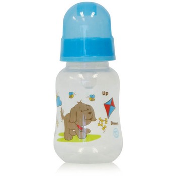 Biberon Lorelli cu Desene Baby Care 125 ml, Blue with Dog Biberon Lorelli cu Desene Baby Care 125 ml, Blue with Dog