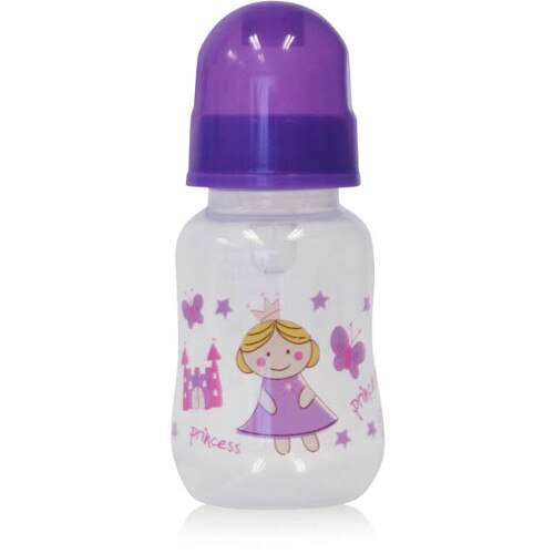Biberon Lorelli cu Desene Baby Care 125 ml, Violet with Princess