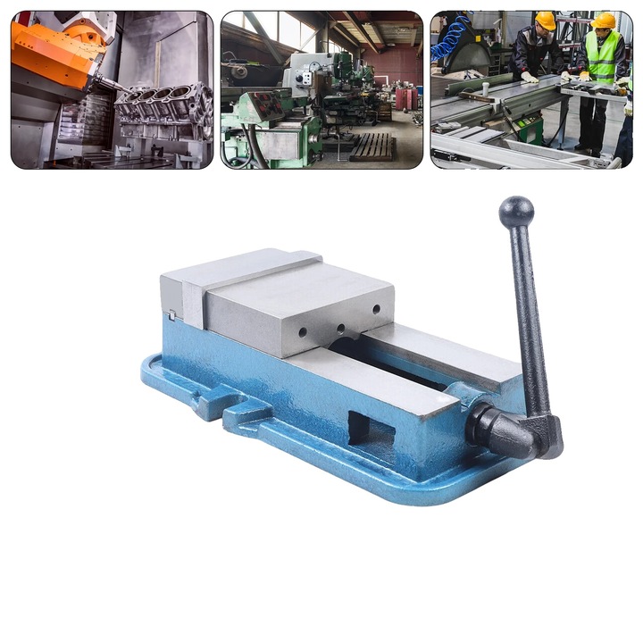 Menghine si cleme fixare, clema de prindere ajustabila, precizie inalta, albastru deschis, 160x45mm