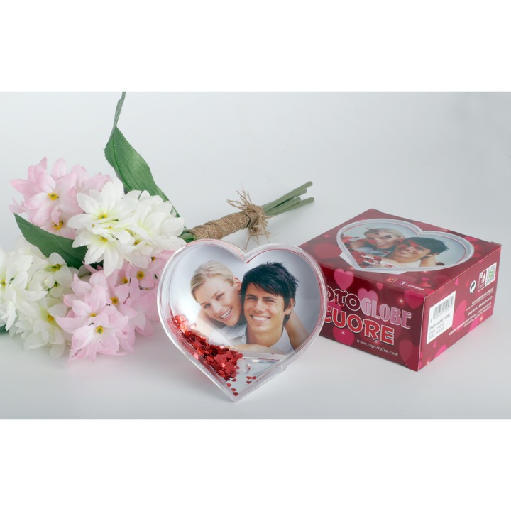 Glob foto ZEP, inimă, roșu, 9x9 cm