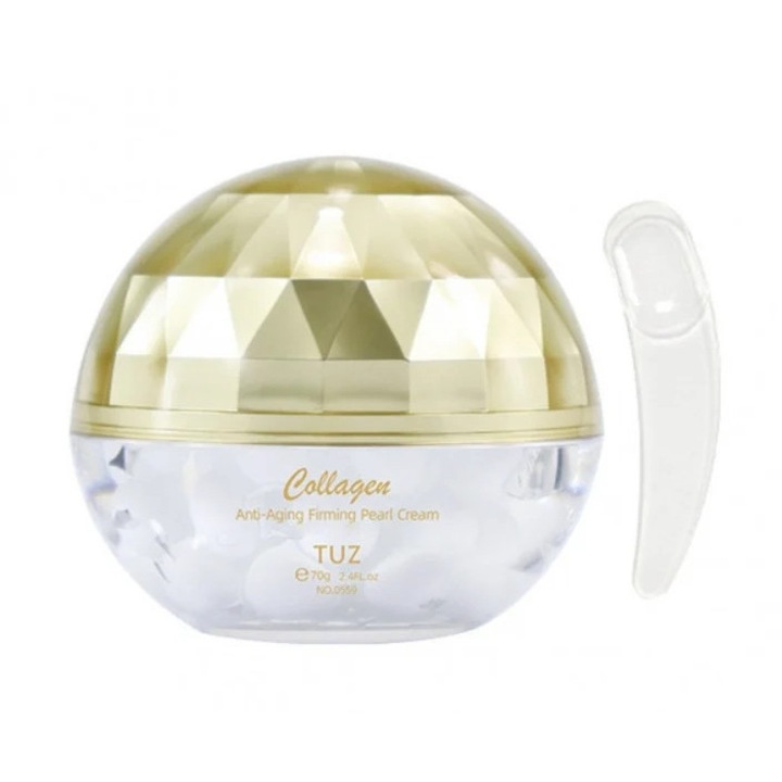 Arckrém, ránctalanító és feszesítő, TUZ, Kollagénes gyöngykrém, 70 g