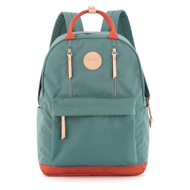 Rucsac Urban, Himawari, Okta, 40x28x15 cm, Verde Turcoaz, Impermeabil, Potrivit Pentru A4, Laptop, Bretele Reglabile, Inchidere Cu Fermoar