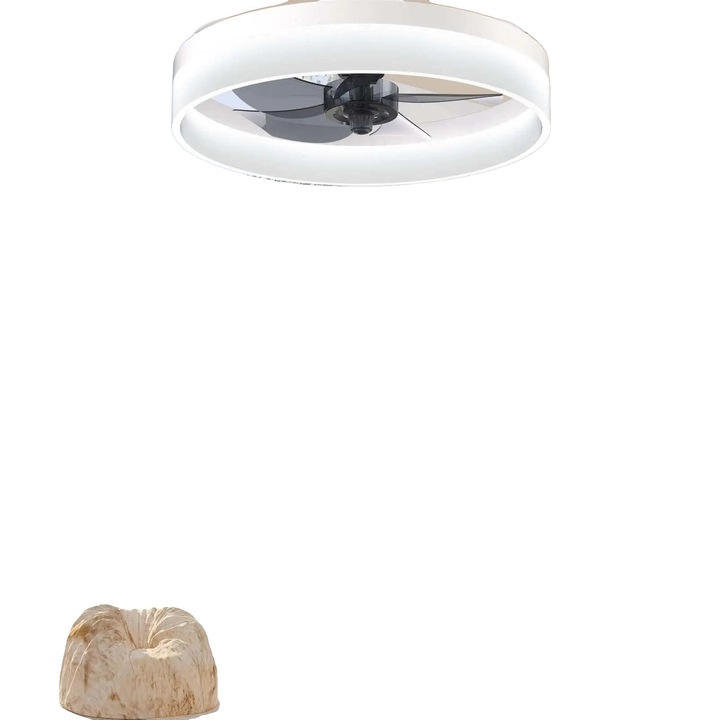 Mennyezeti ventilátor, 6 sebességes, fehér, távirányítós, minimalista design