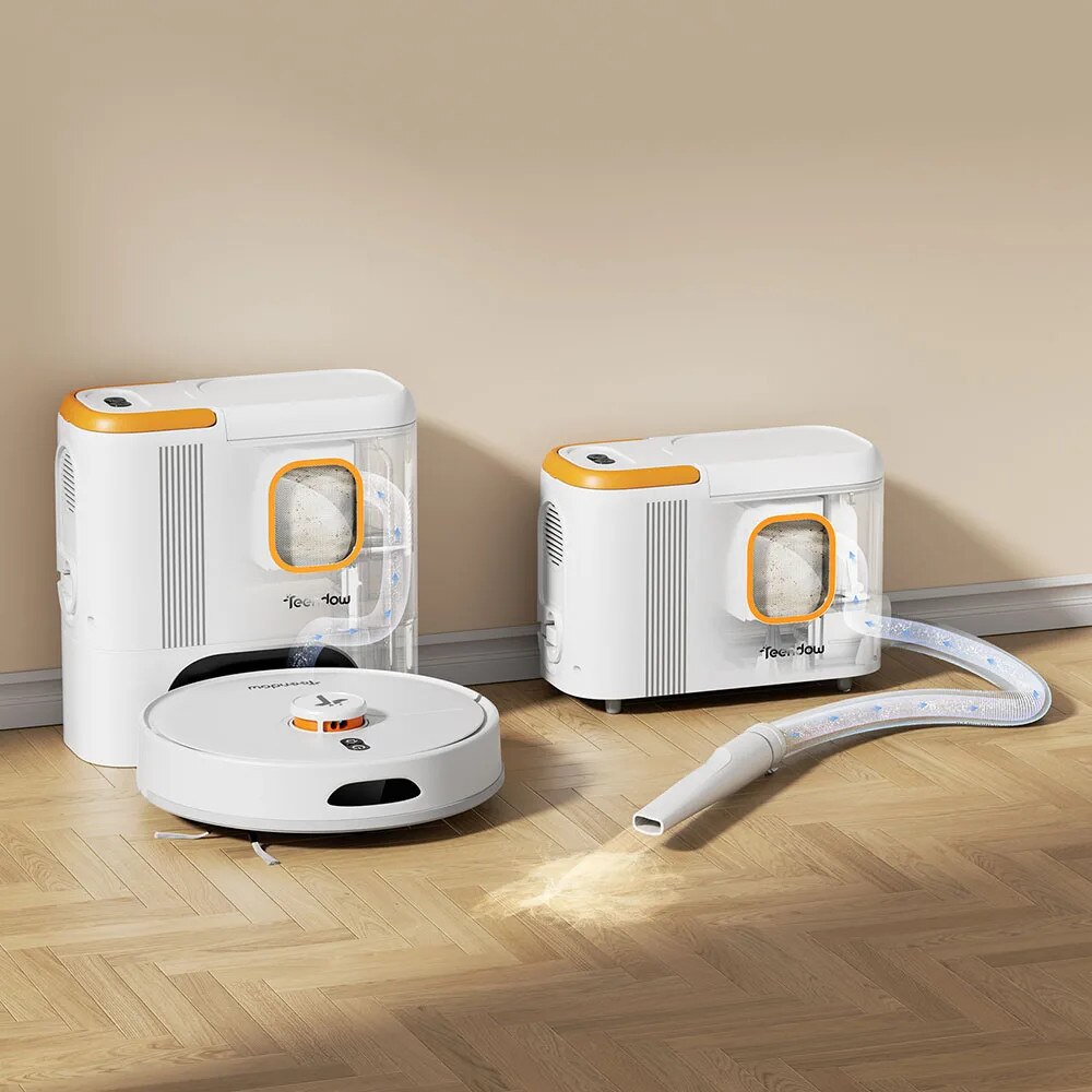 Aspirator robot Teendow D20S MAX+, putere 6000Pa, set îngrijire animale, capacitate sac 3L, navigare LiDAR