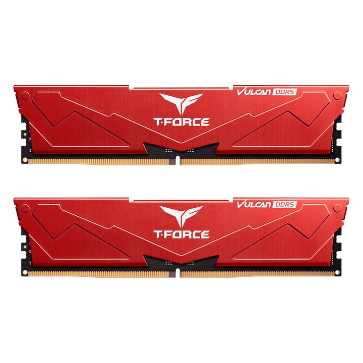 Memorie RAM Team Group T-Force Vulcan Red DDR5 32GB (2x16GB) 6000MHz CL30 5-FLRD5-32G
