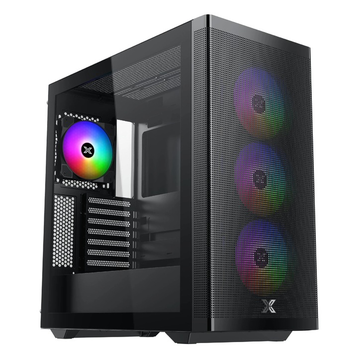 Компютърна кутия Xigmatek кутия Case EATX - Osiris - Mesh, 4 x 140 mm ARGB fans EN46803