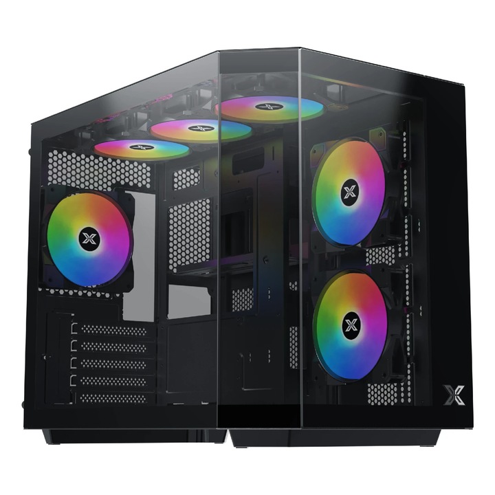 Carcasă de calculator Xigmatek Case mATX - Cubi M - 6 ventilatoare ARGB EN42799