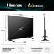 Televizor LED Hisense 109 cm (43") 43A6Q, Ultra HD 4K, Smart TV, WiFi, CI+, Negru
