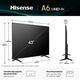 Televizor LED Hisense 109 cm (43") 43A6Q, Ultra HD 4K, Smart TV, WiFi, CI+, Negru