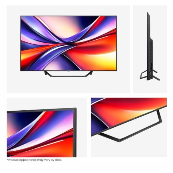 Televizor Hisense 43" A7Q, 4K Ultra HD 3840x2160, QLED, FALD, Quantum Dot, HDR 10+, HLG, Dolby Vision, Dolby Atmos, Smart TV, WiFi 5GHz, WiFi Direct, BT, Anyview Cast, 3xHDMI, 2xUSB, LAN, CI+, DVB-T2/C/S2, Negru 43A7Q
