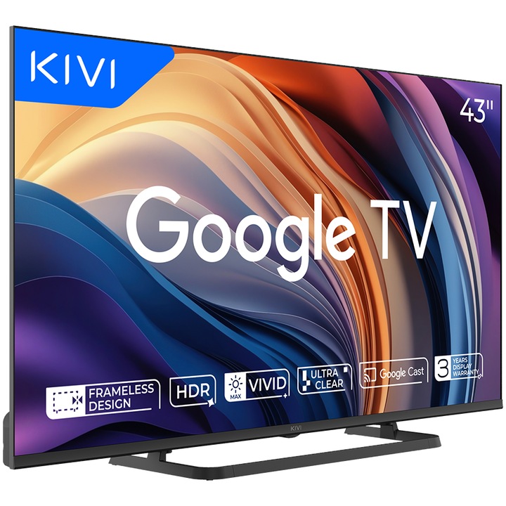 Телевизор TV KIVI 43U710QB 43'' LED 4K Google TV 43U710QB