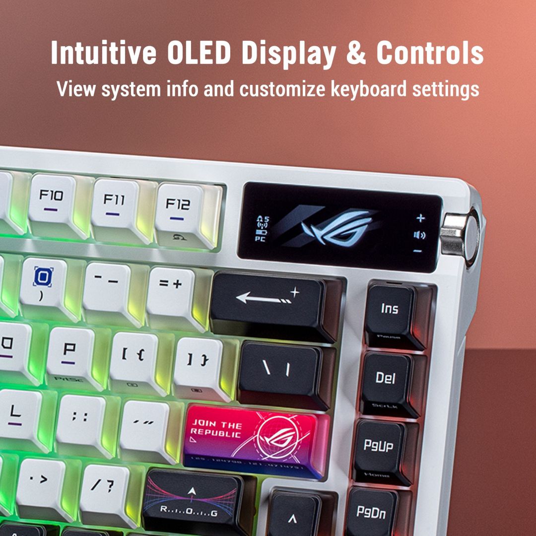Tastatura Gaming Wireless ASUS ROG Azoth X, Alb - eMAG.ro