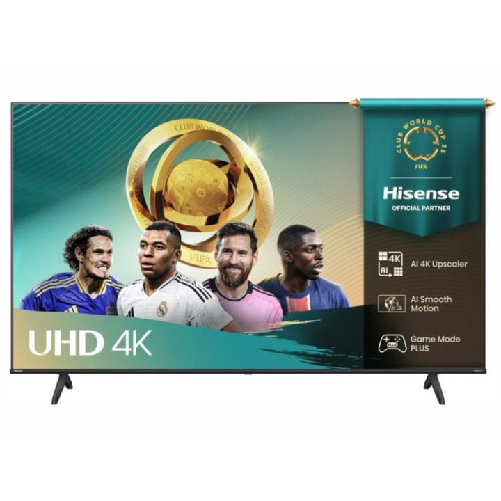 Телевизор Hisense 55" A6Q, 4K Ultra HD 3840x2160, DLED, DFA, Precision Colour, HDR 10+, HLG, Dolby Vision, Light sensor, Smart TV, WiFi, BT, AnyView Cast, Gaming Mode, 1xHDMI2 eArc, 3xHDMI, 2xUSB, LAN, CI+, DVB-T2/C/S2, Black 55A6Q