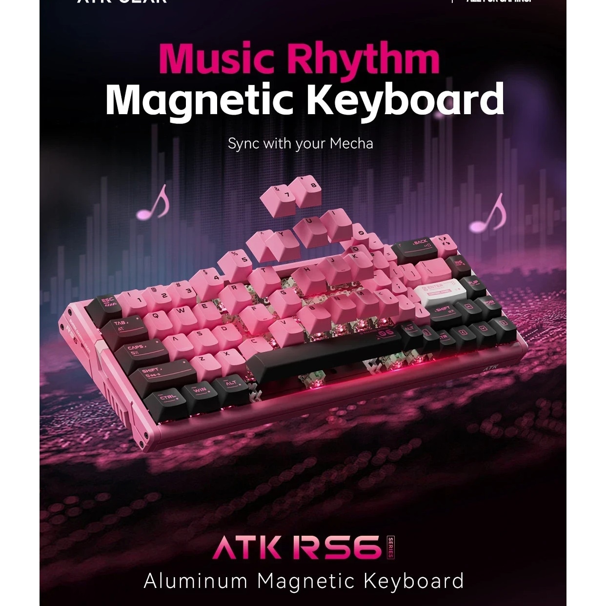 Tastatura magnetica de gaming ATK RS6 Ultra Sakura Warrior