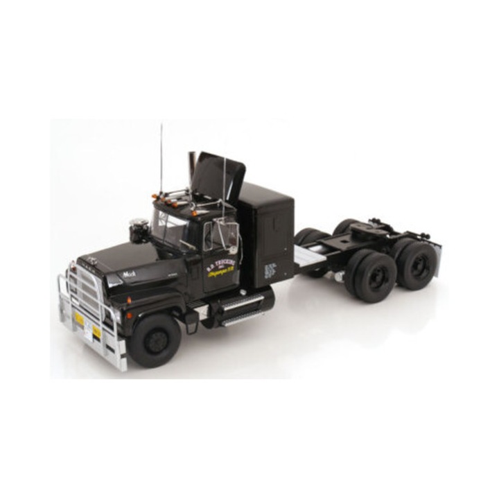 Macheta Mack RL 700L teherautó, 1974-es évjárat, fekete - 1:18 Road Kings