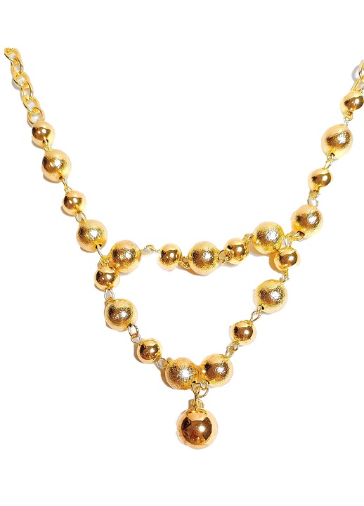 Colier unisex, placat cu aur, auriu