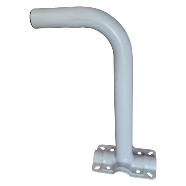 Suport perete antena satelit, otel zincat, alb, dimensiuni 160x100mm