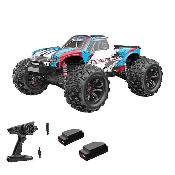 Masinuta RC, MJX16208 2B, viteza maxima 70 km/h, distanta control 120m, 1:16