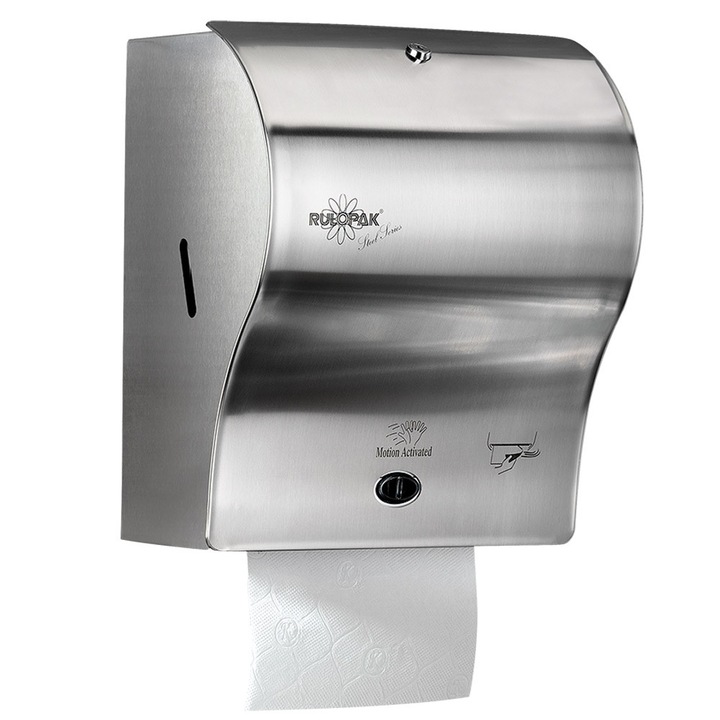 Dispenser de prosoape de hartie Rulopak din otel inoxidabil cu senzor fara atingere 21 cm