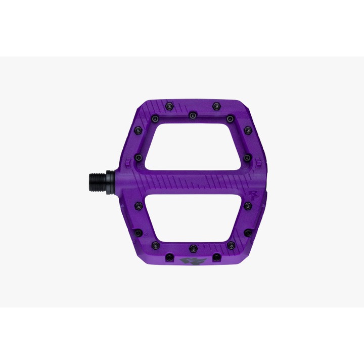 Pedale profesionale Race Face Chester Pedal 24 (2025), 115 x 110 mm, material compozit, 22 pini, mov