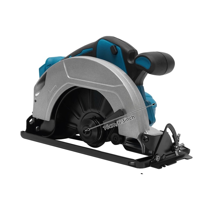 Циркуляр, 178 мм, захранван от батерии, черен, компактен дизайн, 4500 об/мин