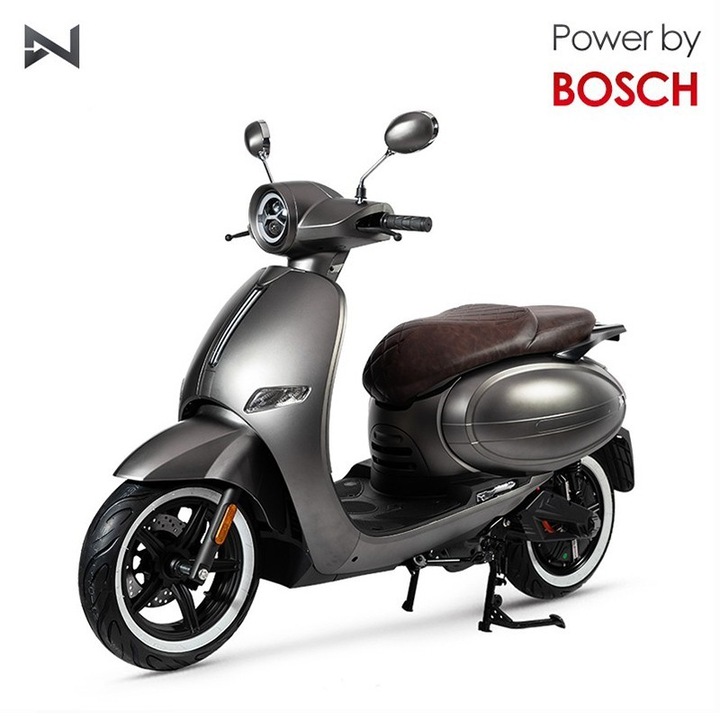 Scuter Electric N-Moto LX06 Gri – Motor BOSCH 2300W, Viteza 25 km/h, Fara Permis, Dimensiuni 1865x700×1113mm, Greutate 90Kg, Autonomie 60 km, Baterie Lithium 60V, COC & EEC + Carte Rar (CIV) + Tricou N-Moto