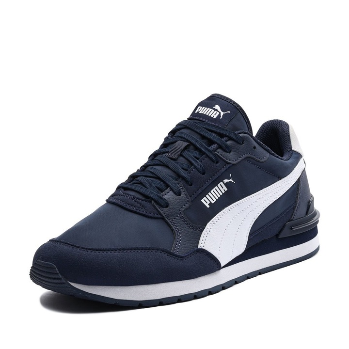 Puma - Pantofi sport de antrenament, material textil, Albastru inchis, PUMA ST RUNNER V4 NL, Albastru inchis