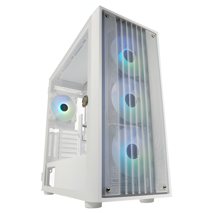 LC-Power Gaming 810W – Bright_Crawler_X fehér számítógépház – LC-810W-ON