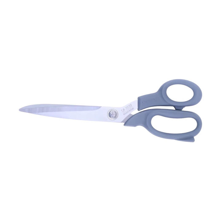 Szabó olló, rozsdamentes acél, ergonomikus nyél, precíz vágás, professzionális használatra, 25 cm, szürke