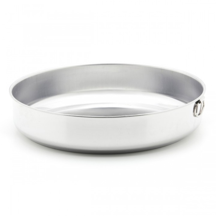 Tava inox rotunda BAVARIA SUPER, D28xh6cm, cu un maner