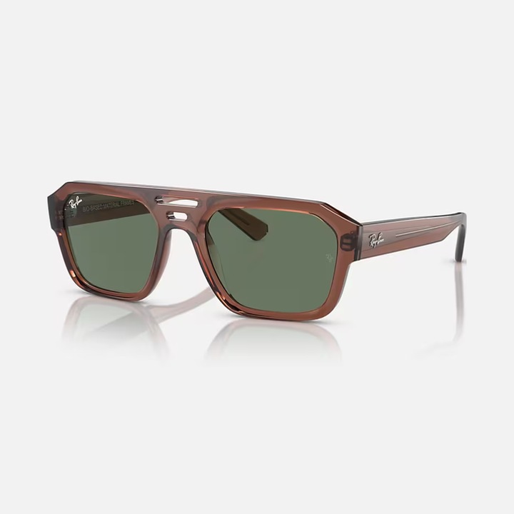 Ray-Ban RB4397 Corrigan napszemüveg, szögletes, barna/zöld