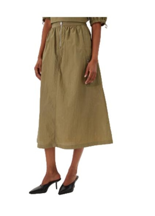 Fusta dama DKNY, model P5BNSAFC 311 KJ5, verde utilitar, 100% nylon, L