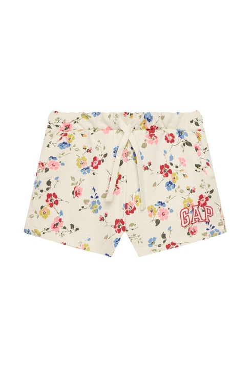 Pantaloni dama, GAP, imprimeu floral, bumbac, alb