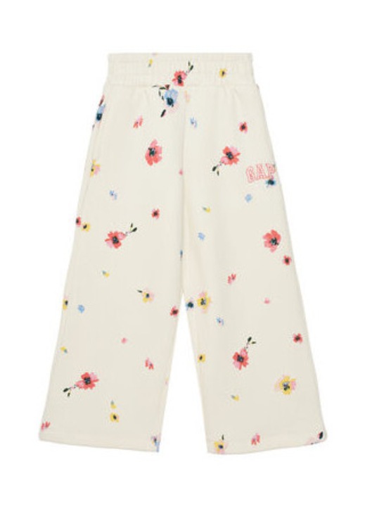 Pantaloni dama GAP cu imprimeu floral, Alb
