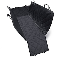 Husa auto profesionala protectie si transport animale, caini si pisici pentru bancheta autoturismului, impermeabila, matlasata, antialunecare, neagra - 137x147 cm - Phuture®