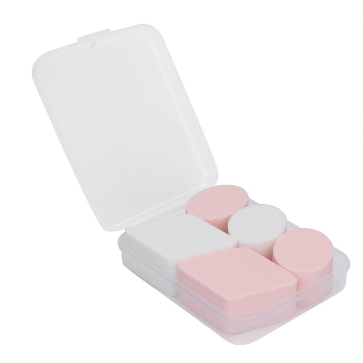 Set 5 Bureti pentru make-up (Make-up Sponge) Smooth Pulbere Blender - Zoreya