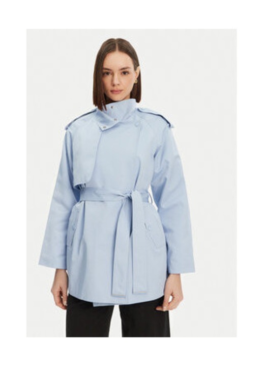 Palton dama, Morgan, MORGAN-251-GLINE 992 bumbac, Albastru