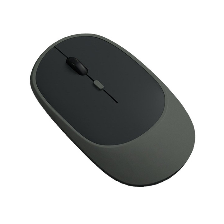 Безжична Bluetooth мишка, NUEEK, Bluetooth и USB безжична връзка за приемник, регулируема 800/1200/1600DPI, безшумна, подходяща за компютър, лаптоп, таблет, мобилен телефон, сива