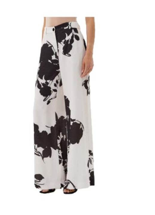 Access Fashion női nadrág, újrahasznosított poliészterből, fehér/fekete