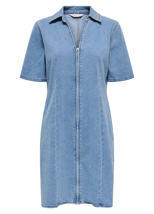 Рокля Only, памучна, синя, Син