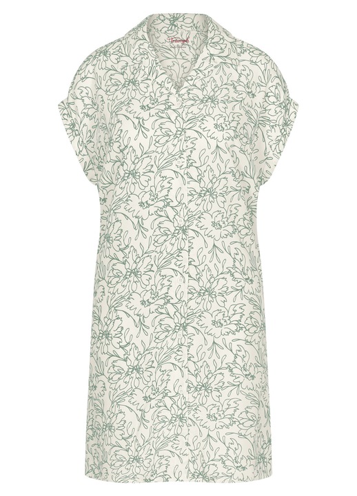 Рокля Triumph, M009, вискоза, бяло/зелено