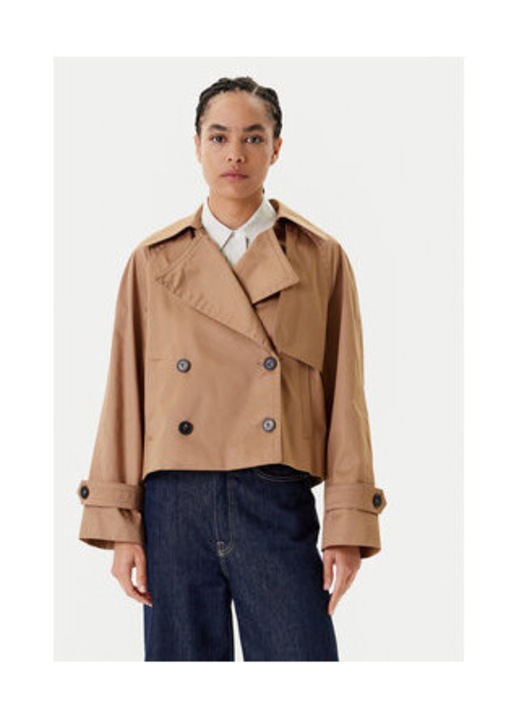 Geaca dama, United Colors of Benetton, bumbac, maro