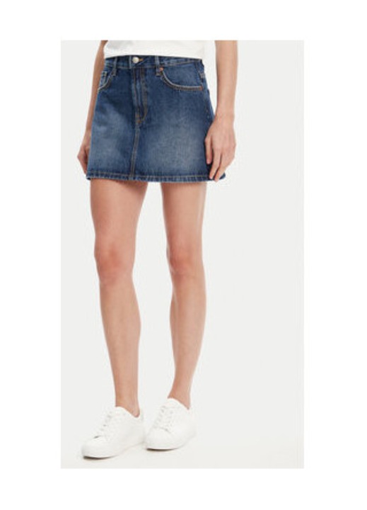 Fusta, United Colors of Benetton 4AW7D004U 901, bumbac, albastru