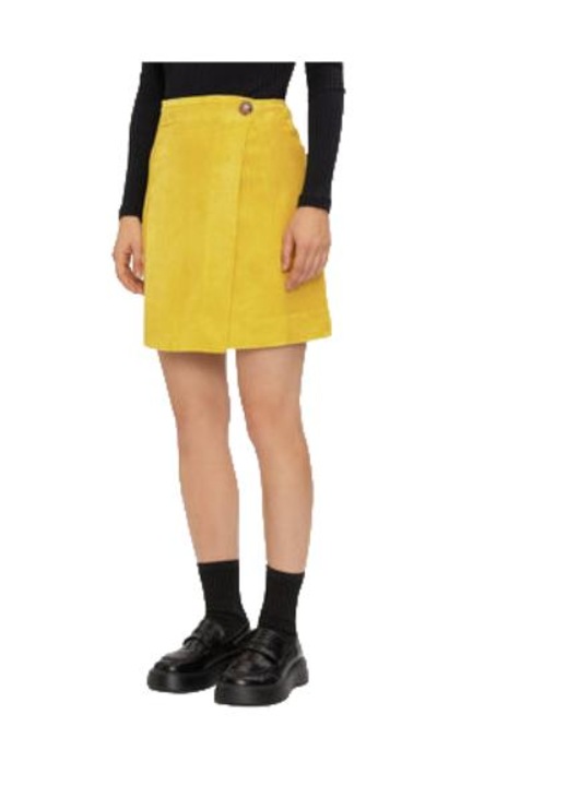 Пола, United Colors of Benetton, полиестер/найлон, жълто, еластан