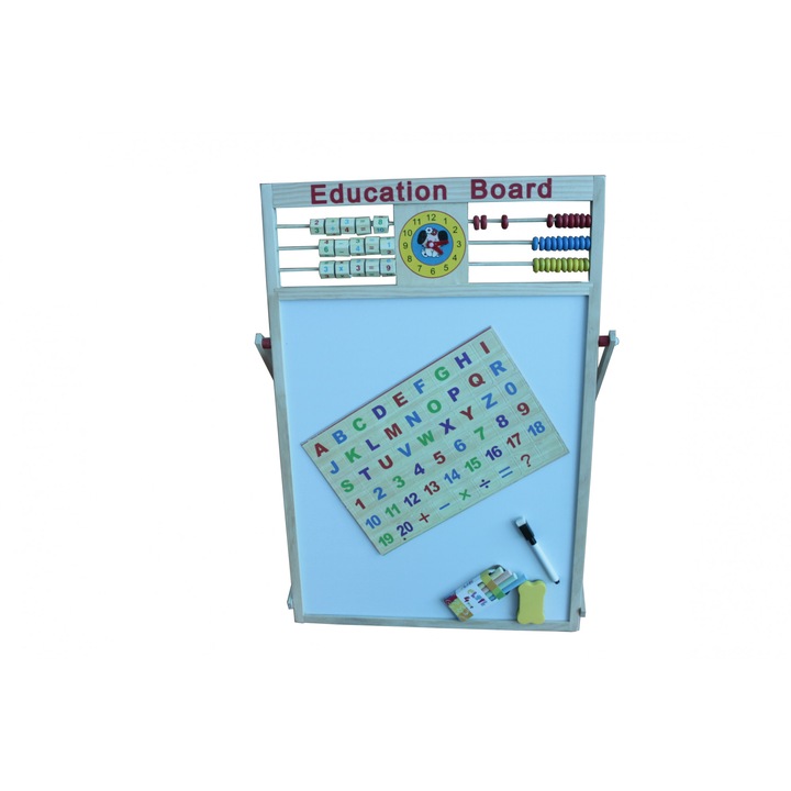 Tabla magnetica de scris educativa cu stativ pentru copii