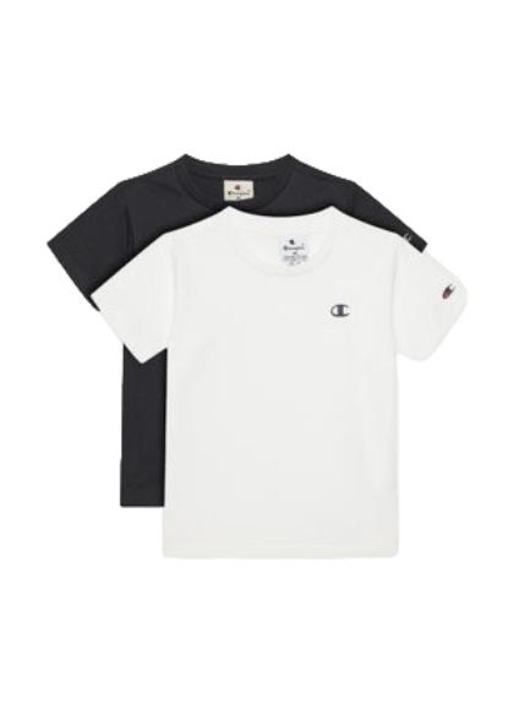 Set 2 Tricouri, Champion, 306581 WW001, alb/negru, 100% bumbac, 2XS INTL