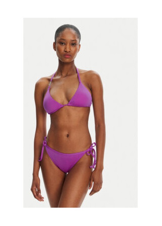 Női fürdőruha, Emporio Armani, kaktuszvirág mintás, lila, poliészter-elasztán, XS INTL