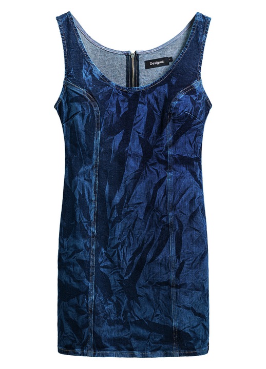 Rochie, Desigual, 25SWVD01 5008, bumbac/poliester/elastan, albastru, M INTL